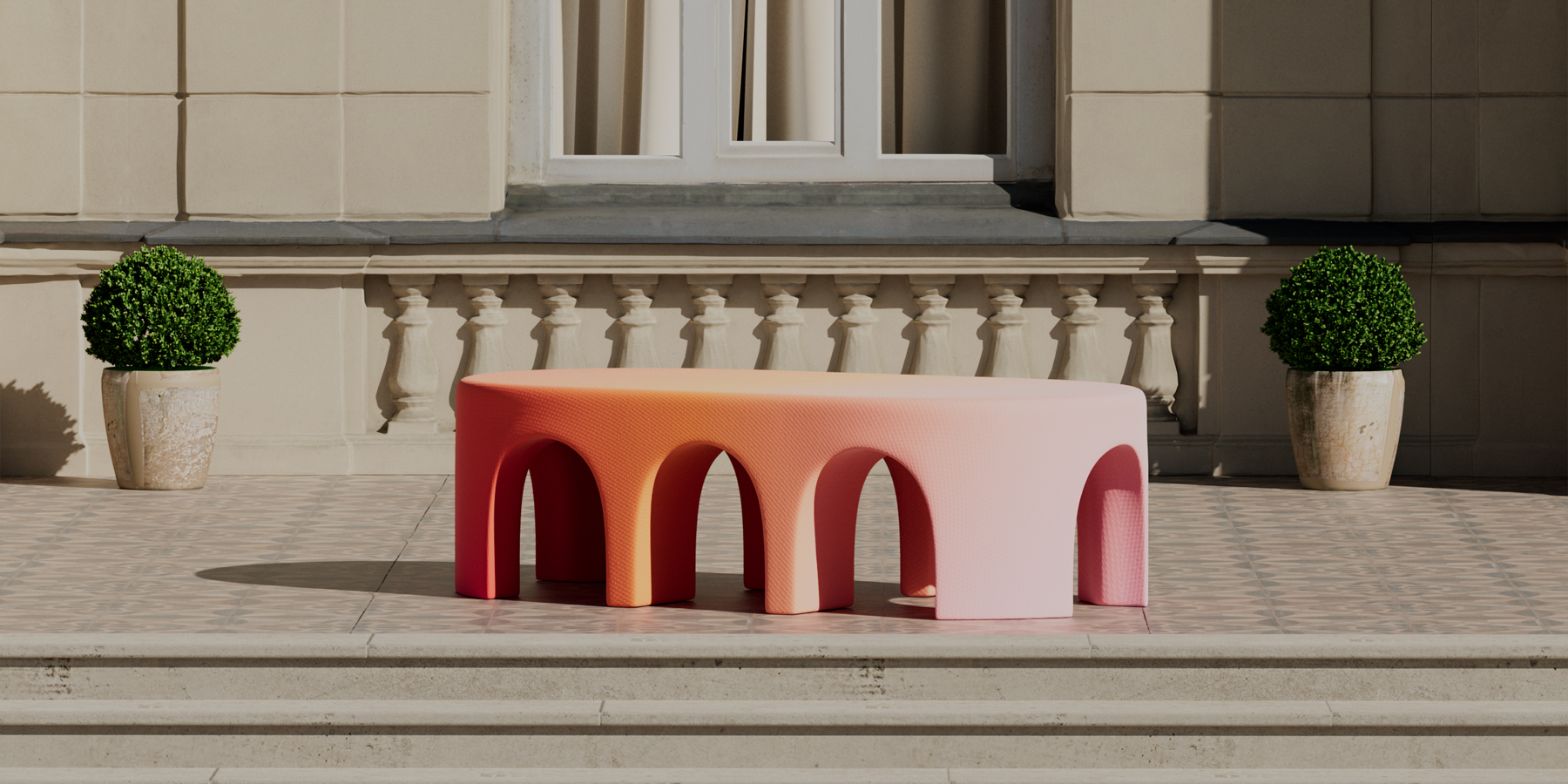 ARCHWAY BENCH_EXTERIOR landscape